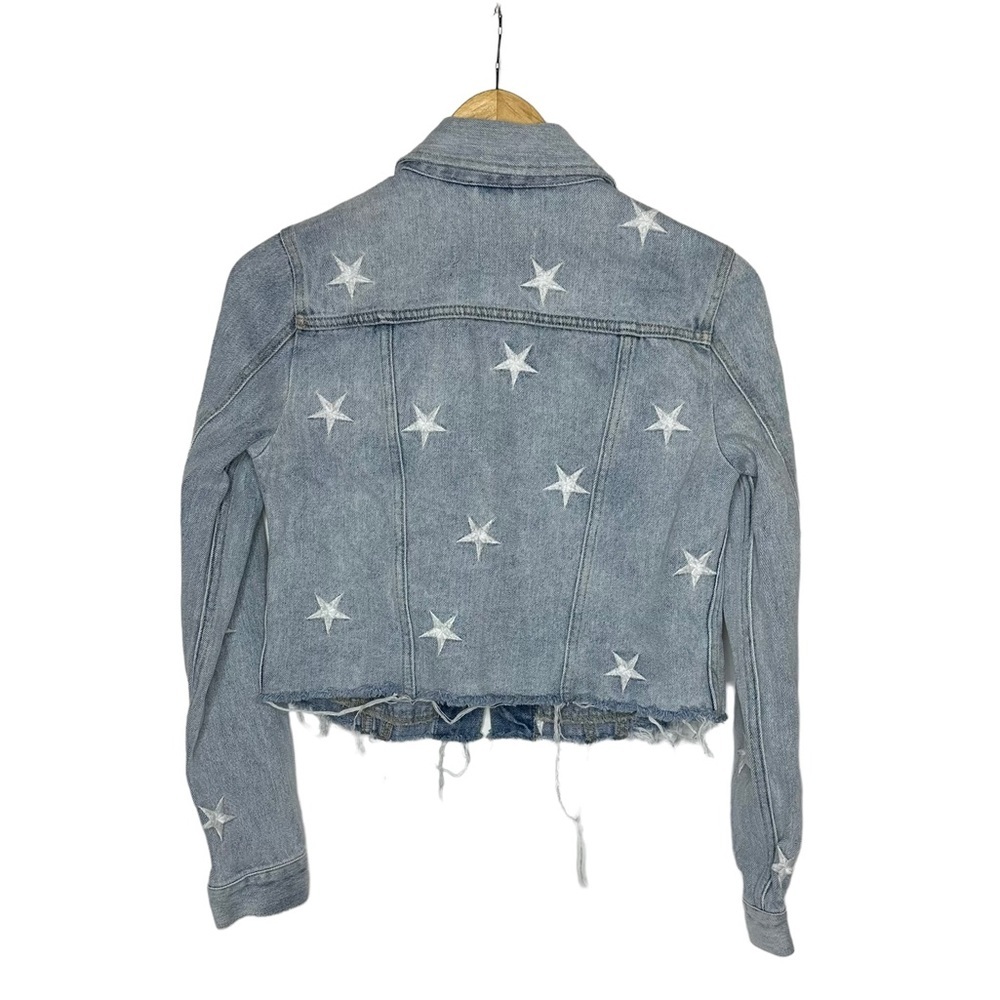 Like New Pistola Brando Star Embroidery Denim Jacket xs - Picture 6 of 15